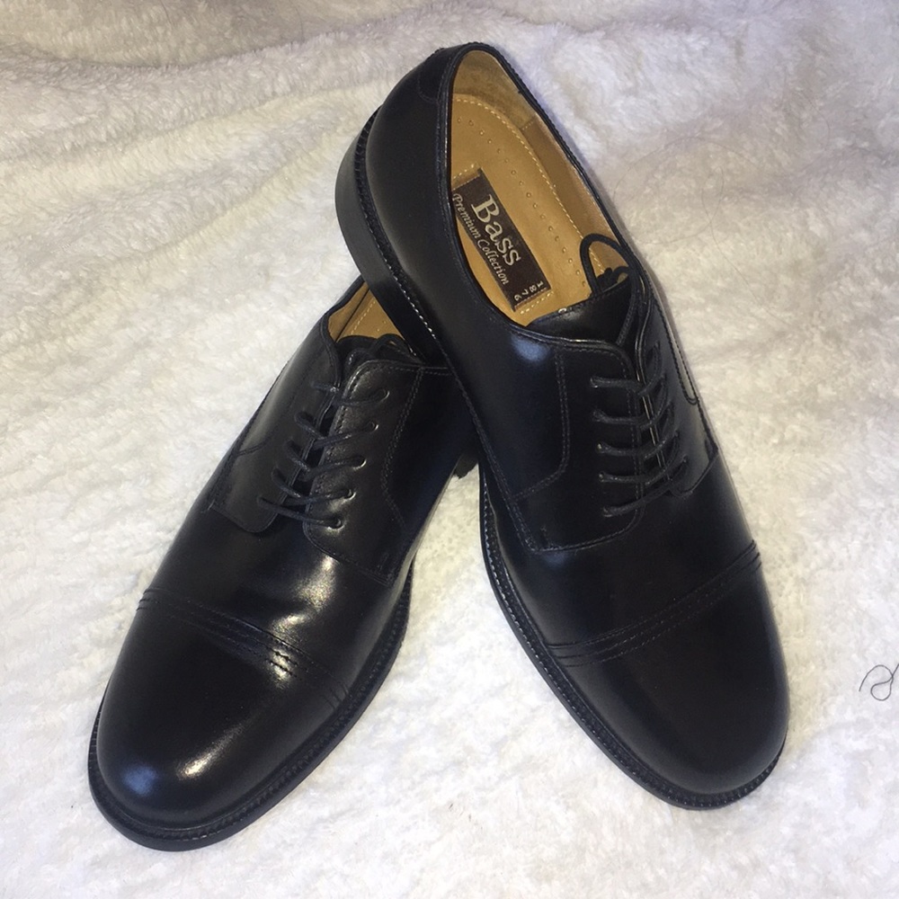 Bass 1876 Philip leather cap toe Oxford shoes